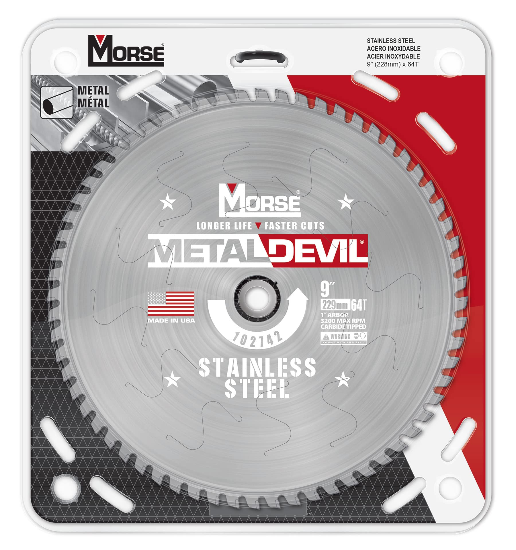 Morse Metal Devil CSM964FSSC, Circular Saw Blade, Carbide Tipped